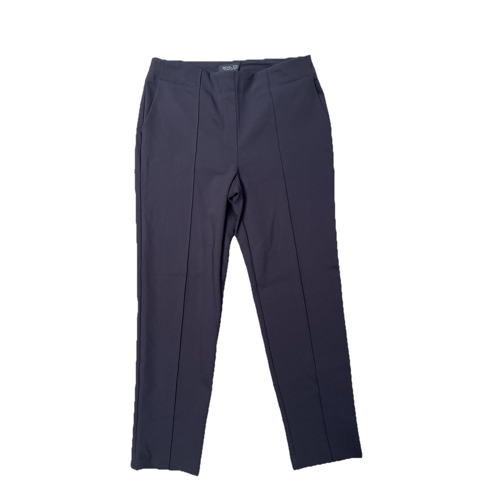 Rachel Zoe Women's Dress Pants Size 6 Black Stretch Straight Leg Pull On Career